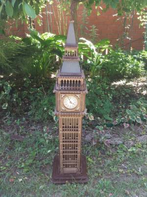 Макет Лондонский Биг Бен 3d деревянная модель- чертеж макета для лазерной резки из фанеры в векторном формате ai