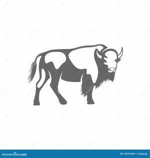 Bison Logo Design Vector Шаблон логотипа Bison Иллюстрация вектора