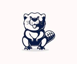 Логотип бобра элегантная и чистая иконка основная концепция