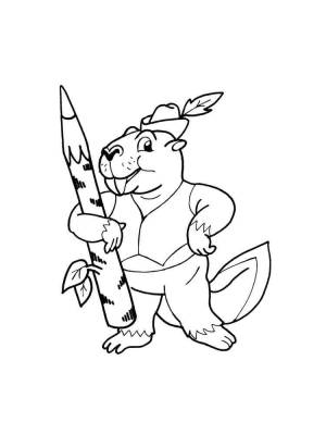 Раскраски Бобры