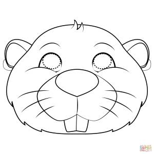 Раскраска Маска бобра