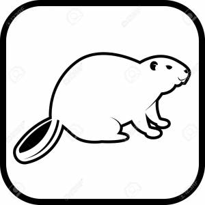 Бобер трафарет