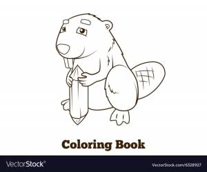 Рисунок бобра карандашом