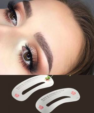 Идеальные брови, подарочный набор Трафарет для коррекции покраски ламинирования бровей, бьюти бокс