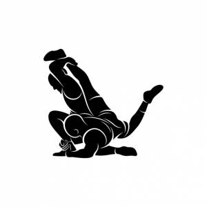 Шаблон вектора логотипа борьбы иллюстрация символ дизайн силуэта