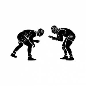 Шаблон вектора логотипа борьбы иллюстрация символ дизайн силуэта