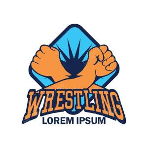 борьба логотип с текстом место для вашего лозунг