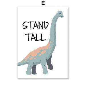 Брахиозавр T-Rex динозавр Юрского периода Радуга Солнце настенное искусство печать на холсте живопись образовательные плакаты фотографии декор для детской комнаты для мальчиков