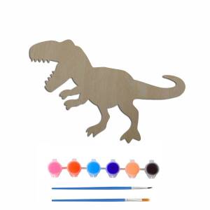 Незавершенные заготовки для лазерной резки для украшений, деревянные животные, форма тираннозавра, динозавр Trex, вырезы T-Rex