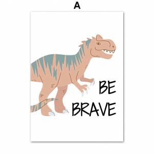 Брахиозавр T-Rex динозавр Юрского периода Радуга Солнце настенное искусство печать на холсте живопись образовательные плакаты фотографии декор для детской комнаты для мальчиков