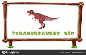Шаблон Рамы Динозаврами Текстом Тираннозавра Rex Дизайн Внутри Иллюстрации Векторное изображение ©blueringmedia 554887366