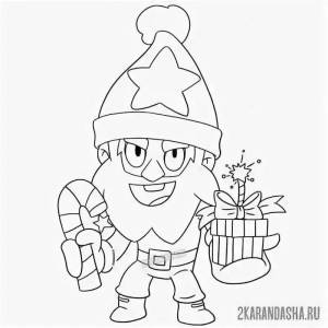 Трафареты новогодние brawl stars