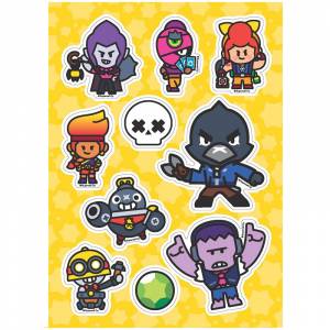 Наклейки Brawl Stars, 36 наклеек, пакет