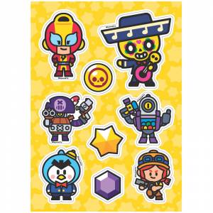 Наклейки Brawl Stars, 36 наклеек, пакет
