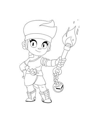 Раскраски Амбер из brawl stars