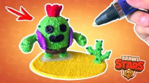 СПАЙК БРАВЛ СТАРС из 3Д РУЧКИ Diy видео 3д ручка Brawl Stars