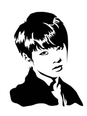 Трафареты BTS для вырезания из бумаги