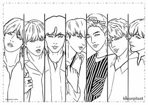 Bts контурные рисунки