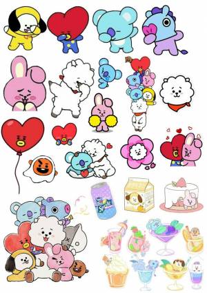 BTS BT21 Printable cute stickers