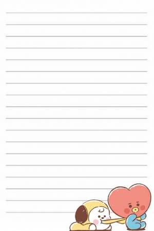 Free kpop printable bts bt21 lined paper