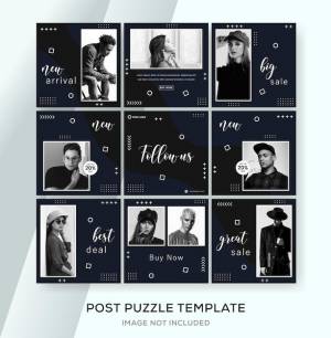 Современный баннер шаблон ленты instagram пост для продажи моды премиум