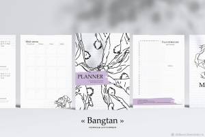 Электронные страницы для планера, блокнота Bangtan