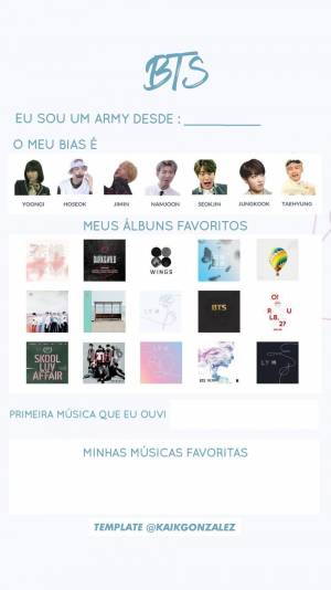 BTS ARMY TEMPLATE INSTAGRAM KPOP