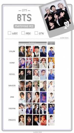 Bts Photofolio photocard templates me, myself amp; I, us, ourselves amp; bts