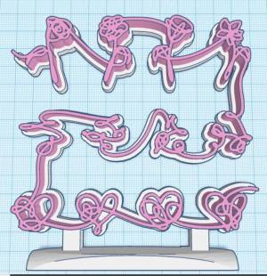 Файл STL BTS Love Yourself Kpop Logo Decor Display Ornament・Шаблон для загрузки и 3D-печати・Cults