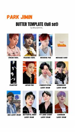 JIMIN BTS TEMPLATE BUTTER
