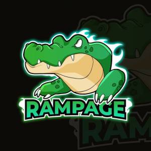 Ручной обращается шаблон логотипа аллигатора