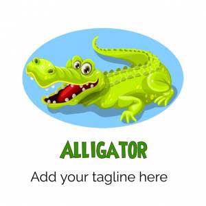 Шаблон дизайн логотипа аллигатора, брошюра Alligator Nft Art Alli