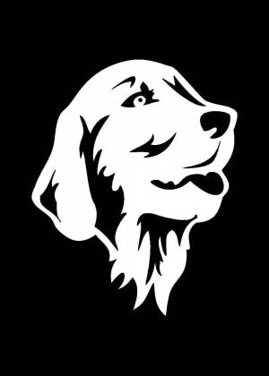 Трафареты собаки на Новый год