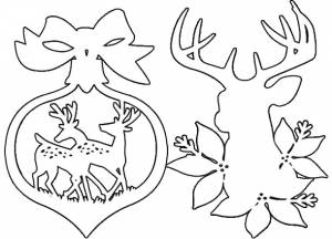 Шаблоны на Новый год Собаки 2018 для вырезания на окно