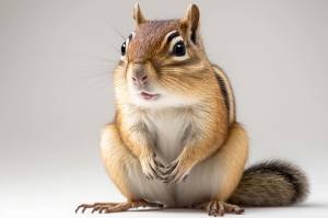 Фото бурундука на белом фоне