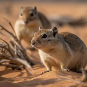 Два бурундука в пустыне