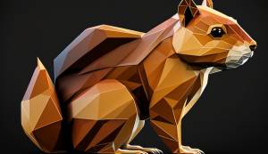 Изображение геометрической формы бурундука, созданное искусственным интеллектом