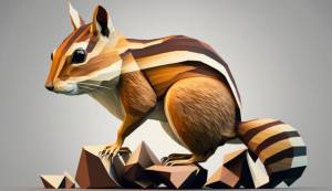 Изображение геометрической формы бурундука, созданное искусственным интеллектом