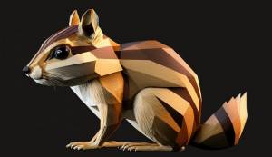 Изображение геометрической формы бурундука, созданное искусственным интеллектом