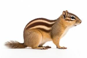 Бурундук на белом фоне