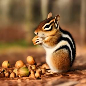 Бурундук на фоне природы, диких животных, созданных искусственным интеллектом