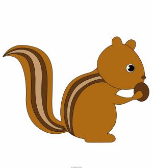 Детский рисунок бурундук