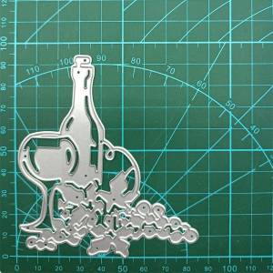 Винные бутылки и бокалы, металлические Вырубные штампы, искусственная посуда, трафареты, шаблоны для скрапбукинга, резак для бумаги, ремесло, перфоратор, вырубные штампы