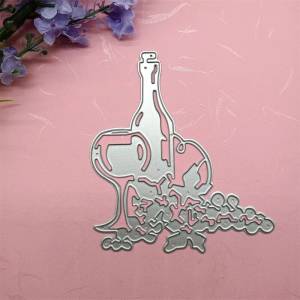 Винные бутылки и бокалы, металлические Вырубные штампы, искусственная посуда, трафареты, шаблоны для скрапбукинга, резак для бумаги, ремесло, перфоратор, вырубные штампы
