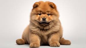 Щенок чау-чау на прозрачном фоне