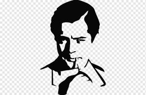 Черный М Силуэт Трафарет поведения человека, Силуэт, белый, лицо, животные png