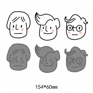 Новый милый рисунок из мультфильма, Рисунок человека, металлическая сталь, высечки, нарезка, трафареты для DIY скрапбукинга, фотоальбом, Декор, ремесла, тиснение