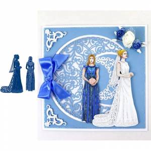 Невеста и Подружка невесты женщина человек фигура металлические трафареты для пресс-формы для скрапбукинга тиснение высечки карты делая новый 2019