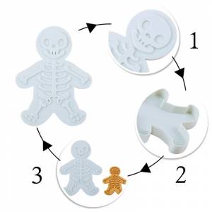 Рождественский Рисунок «Имбирный пряник» человек трафареты для нарезки печенья и штампа Скелет пресс-формы для выпечки инструмент