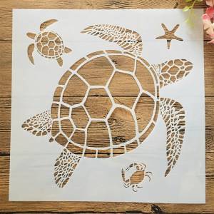 30*30 см, морская черепаха, DIY слойные трафареты, картина на стену, строительный шаблон